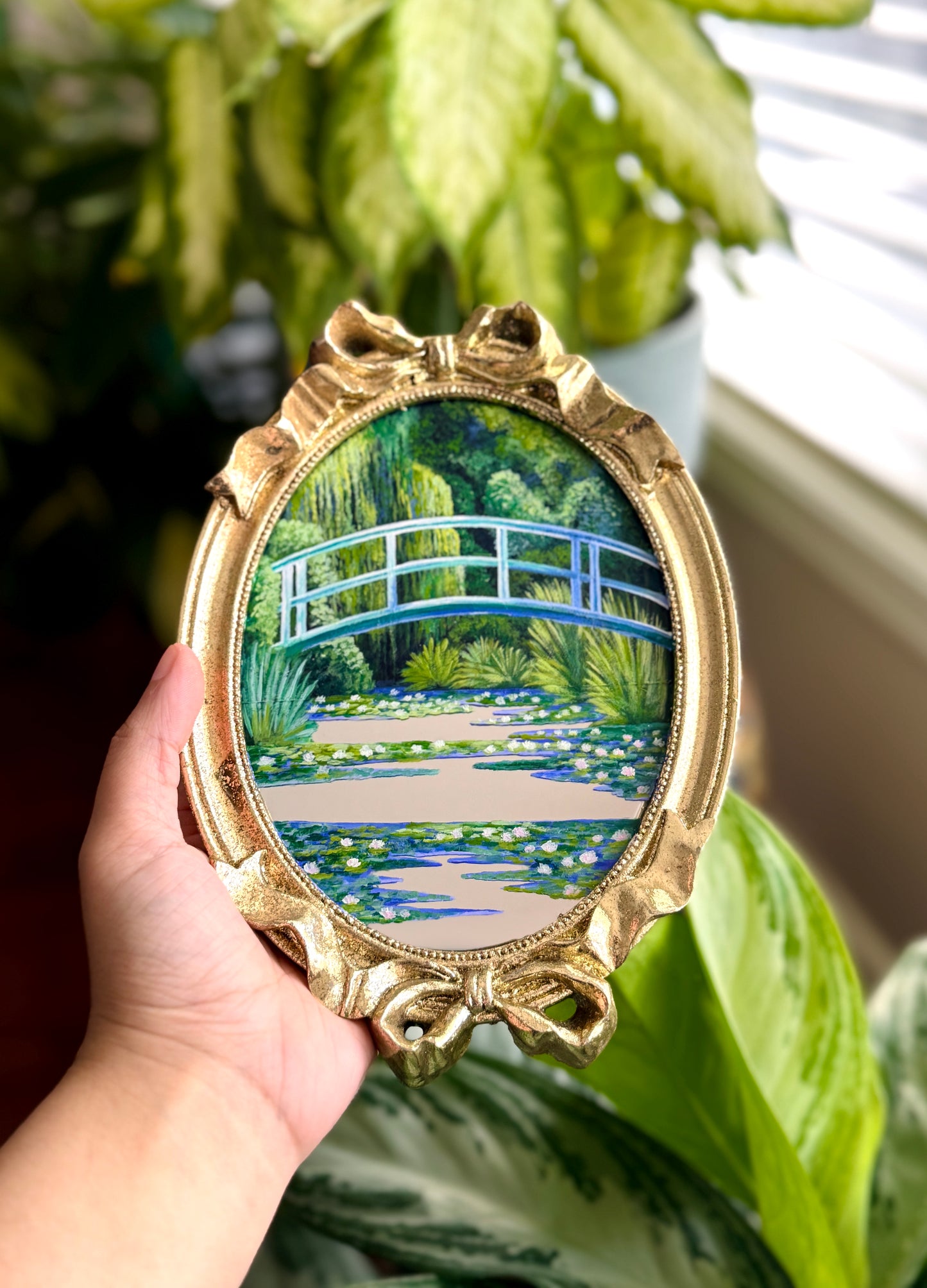 "Monet by Beau Clay Arts"- Set of 3 - Hand Painted Landscape Mirror Wall Art