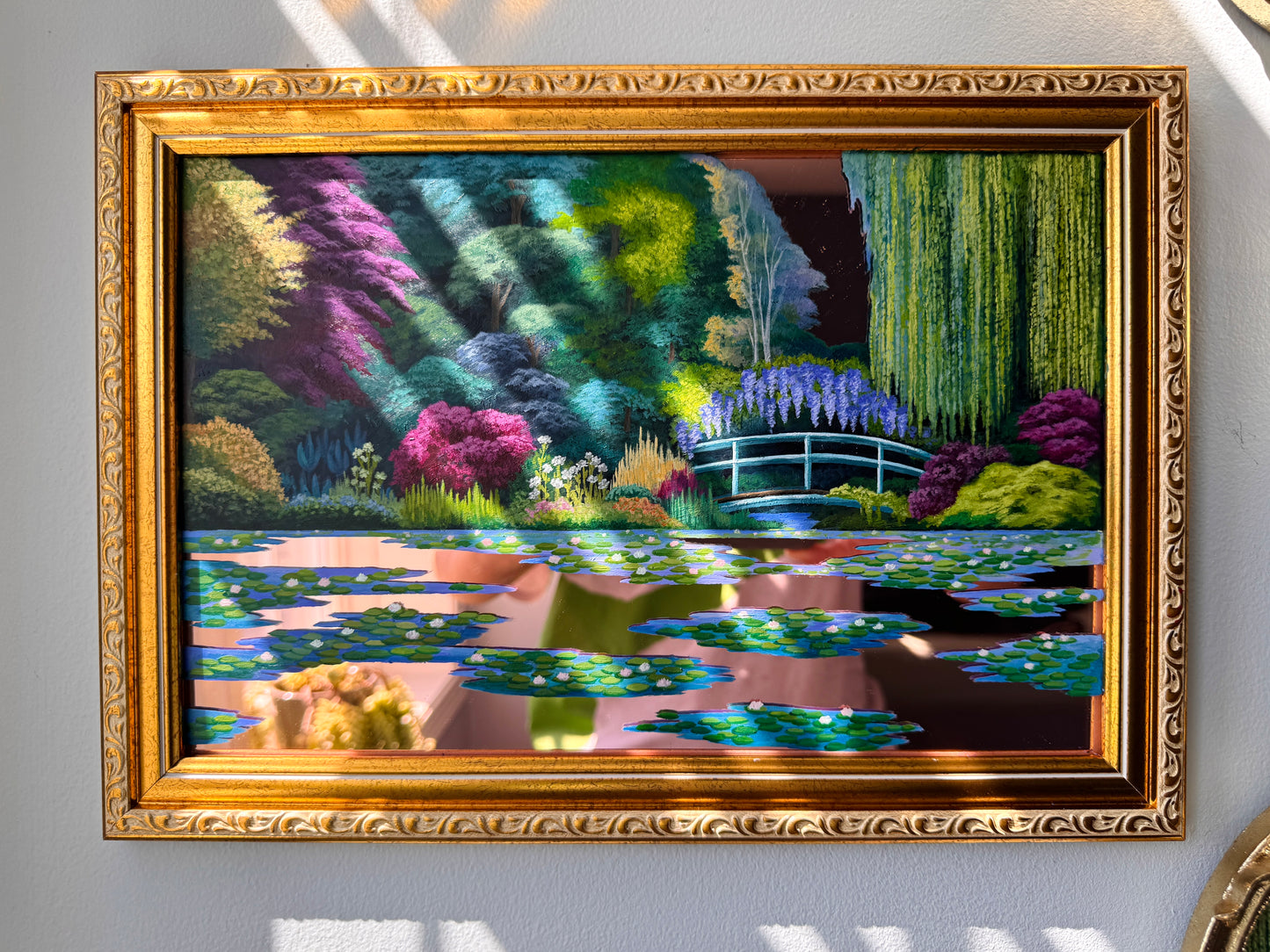 "Giverny by Beau Clay Arts " - Hand Painted Landscape Mirror Wall Art