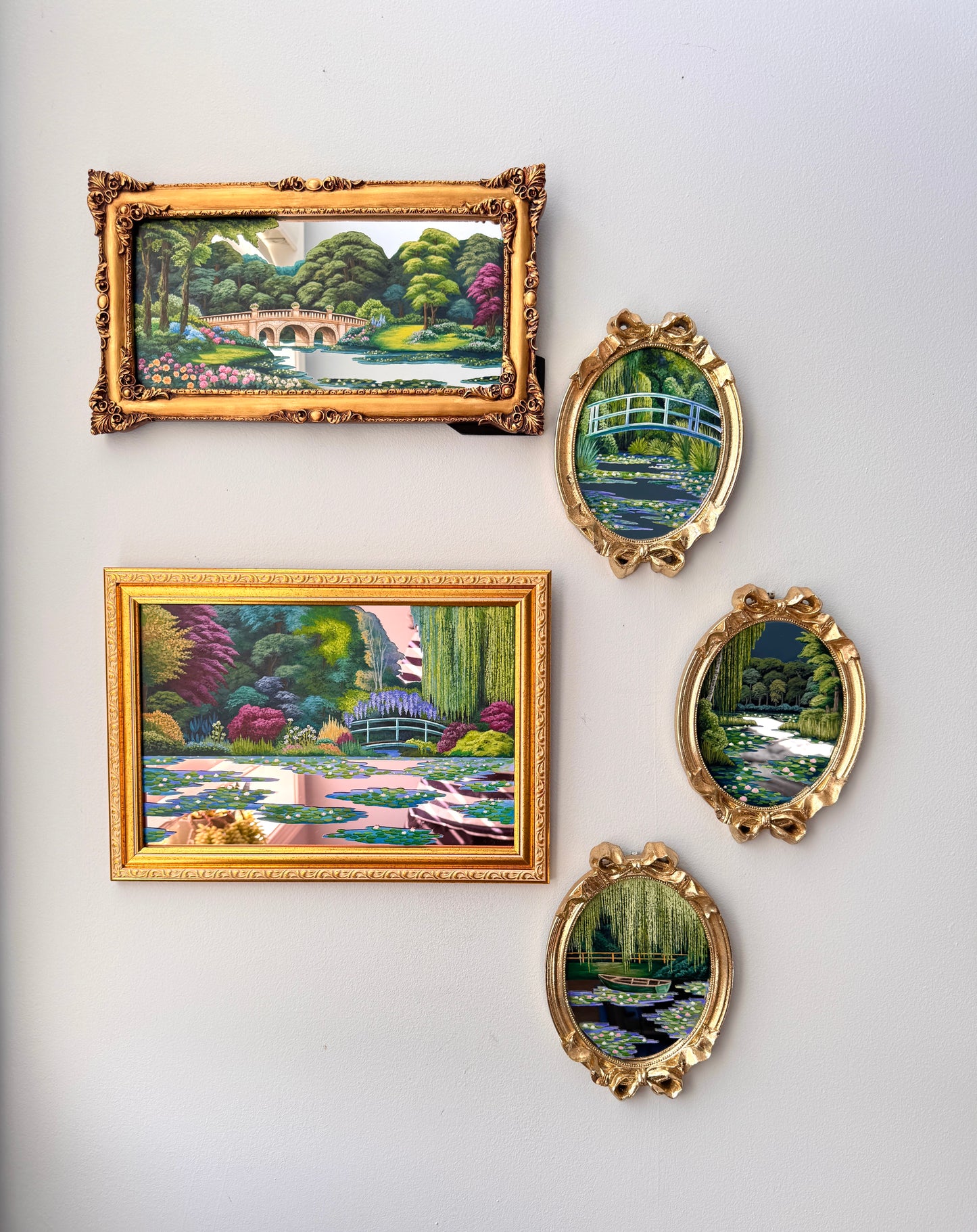 "Giverny by Beau Clay Arts " - Hand Painted Landscape Mirror Wall Art