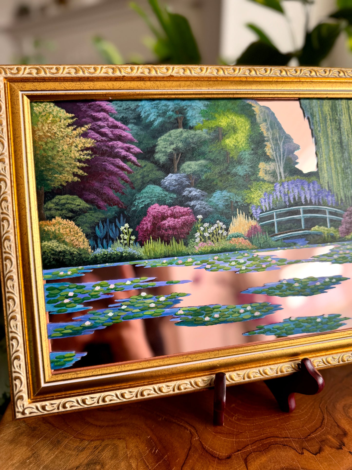 "Giverny by Beau Clay Arts " - Hand Painted Landscape Mirror Wall Art