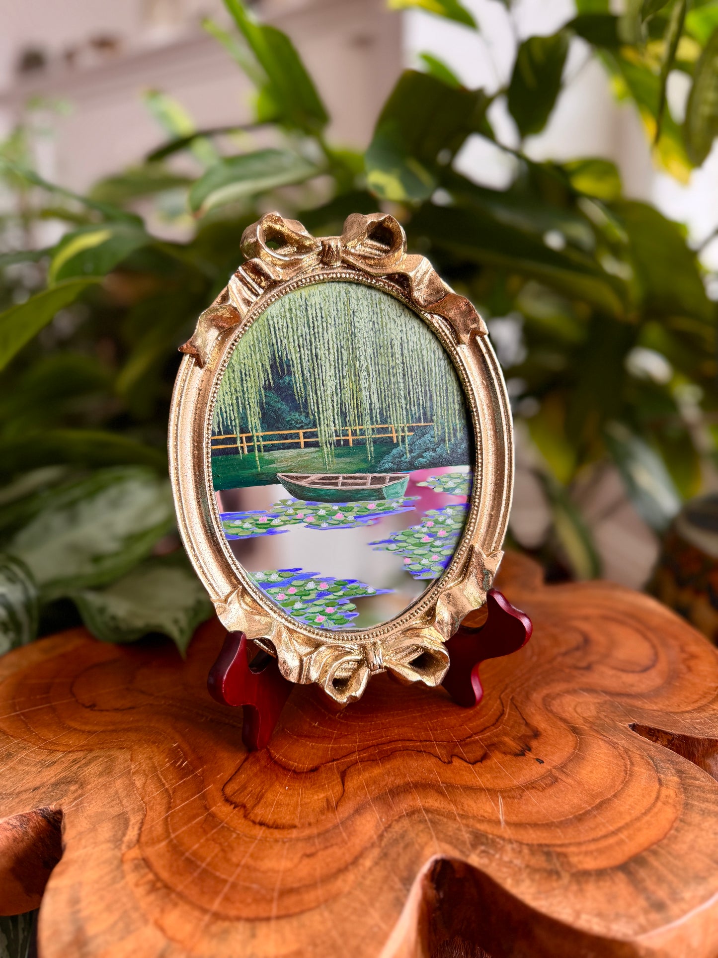 "Monet by Beau Clay Arts"- Set of 3 - Hand Painted Landscape Mirror Wall Art