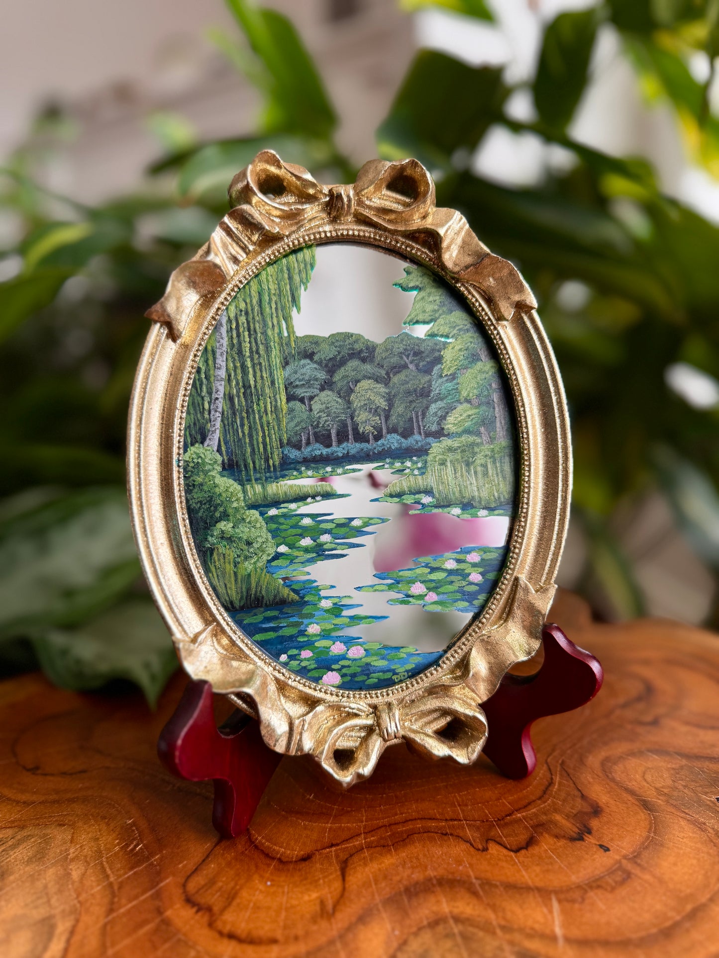 "Monet by Beau Clay Arts"- Set of 3 - Hand Painted Landscape Mirror Wall Art