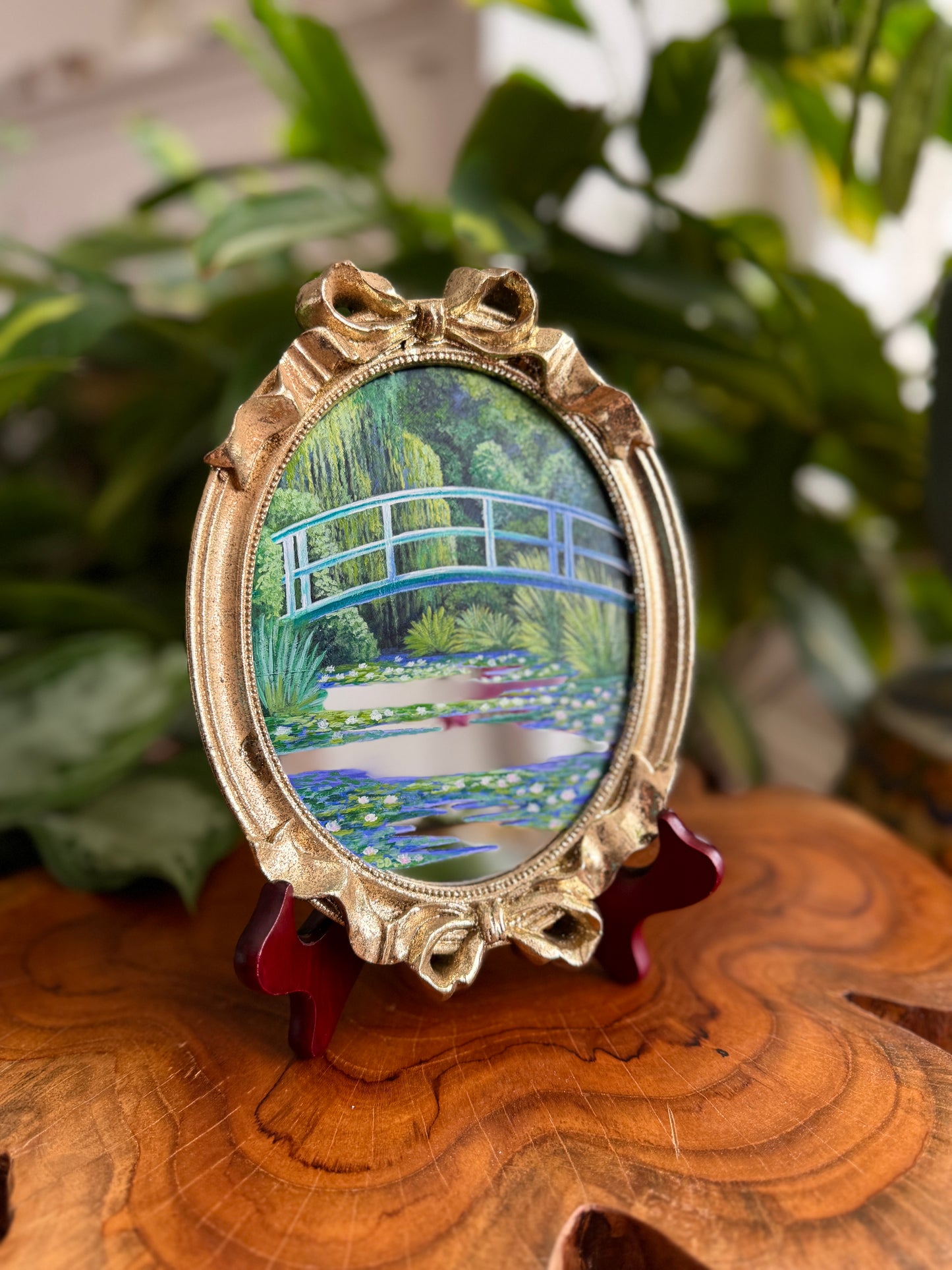 "Monet by Beau Clay Arts"- Set of 3 - Hand Painted Landscape Mirror Wall Art