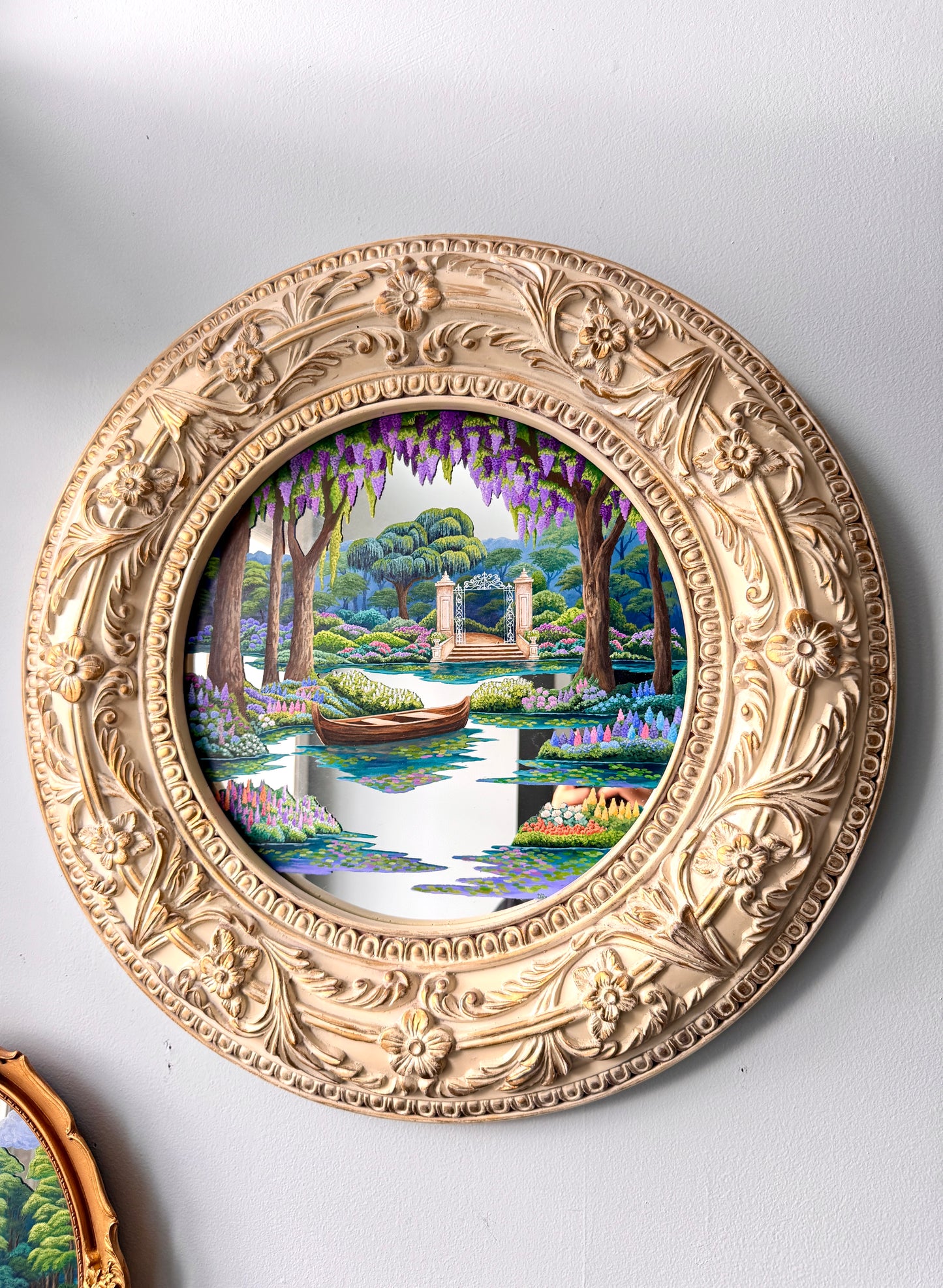 "Lots of Love, '25" - Hand Painted Landscape Mirror Wall Art