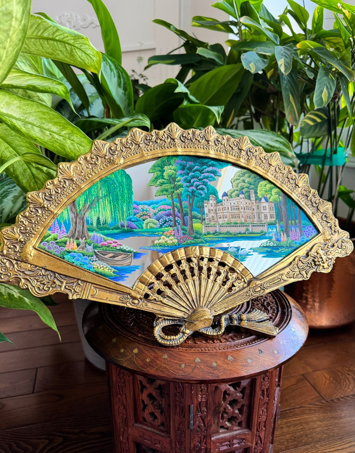 “I'll meet you at the Manor” - Hand Painted Landscape Mirror Art