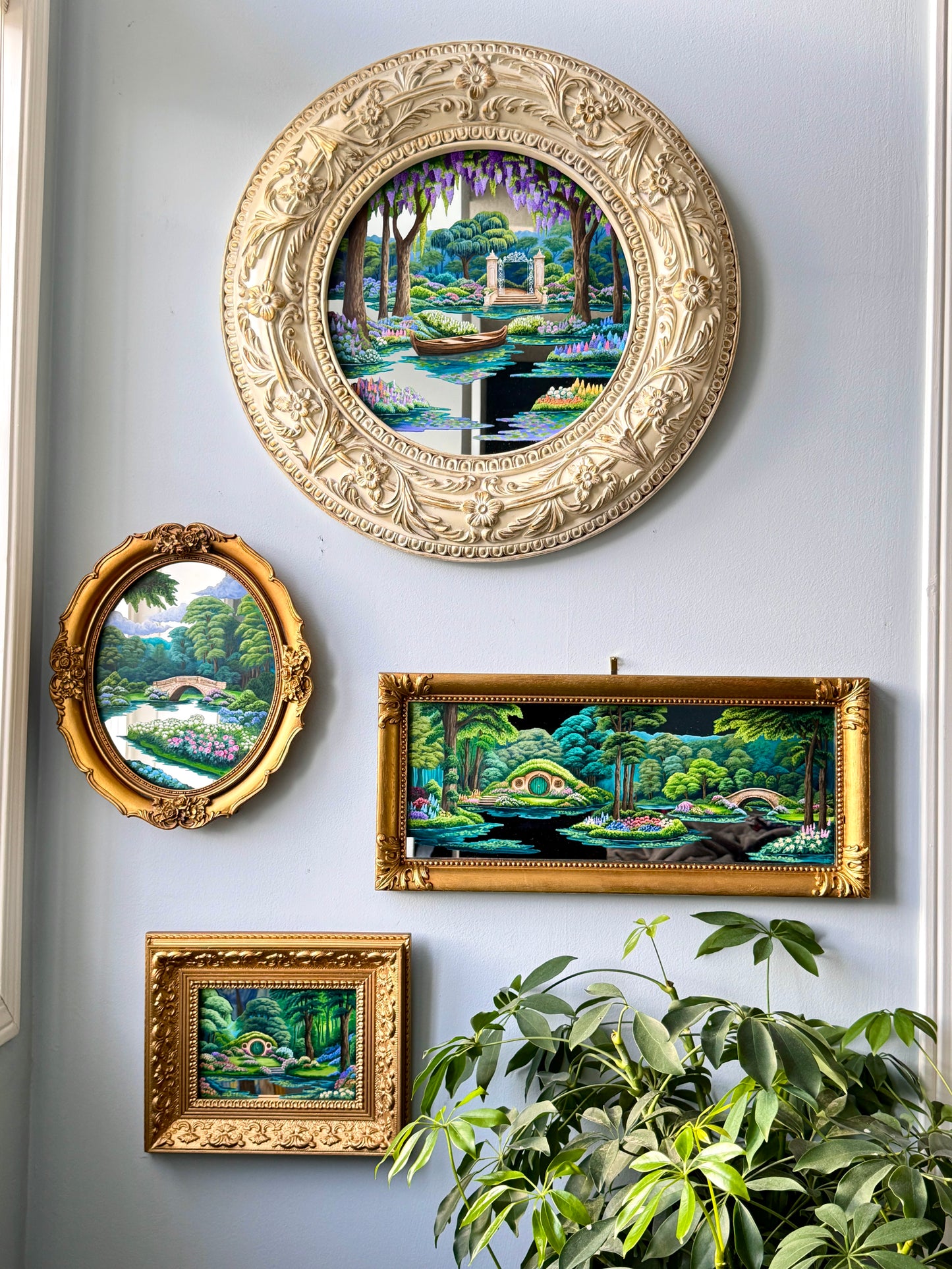 "Our Adventures Together" - Hand Painted Landscape Mirror Wall Art