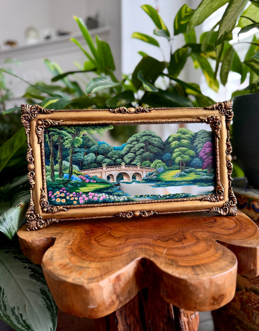 "Blossoms Beyond n' Between" - Hand Painted Landscape Mirror Wall Art