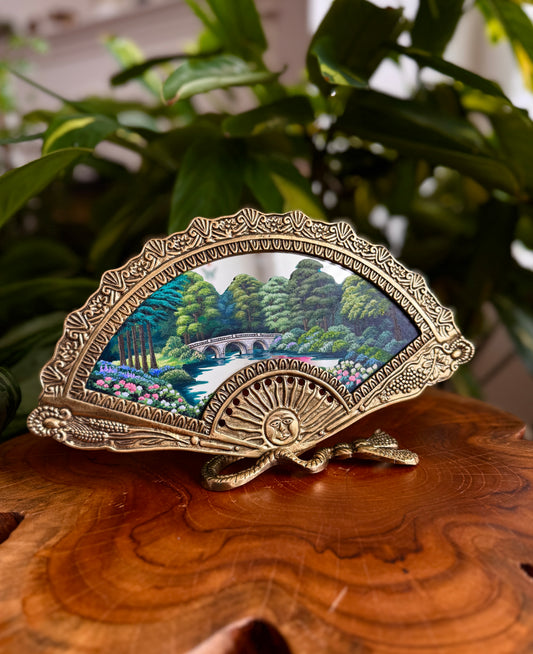 "Call of the Sun Bridge" - Hand Painted Landscape Mirror Wall Art