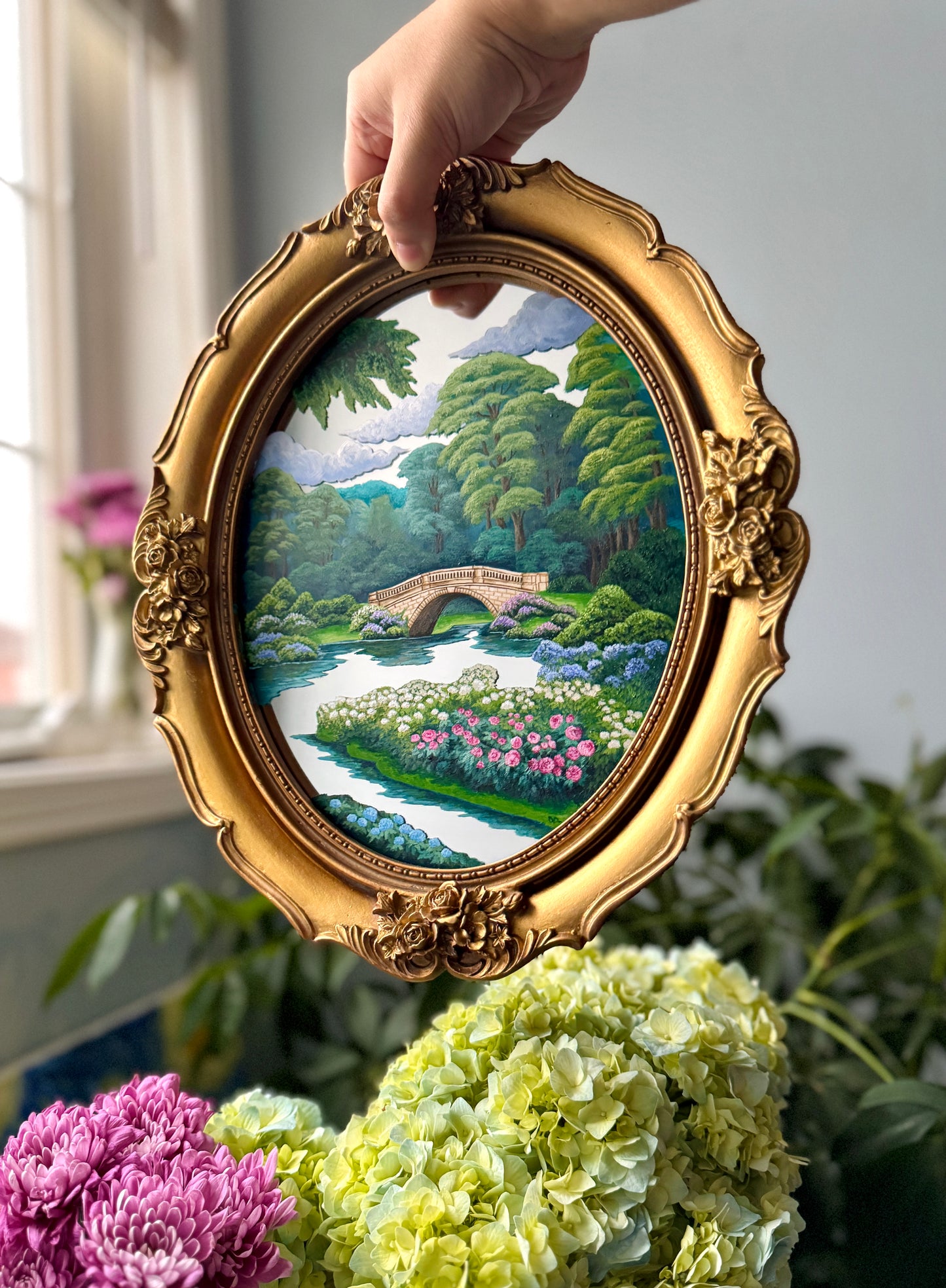 "Come Along for the Adventure" - Hand Painted Landscape Mirror Wall Art