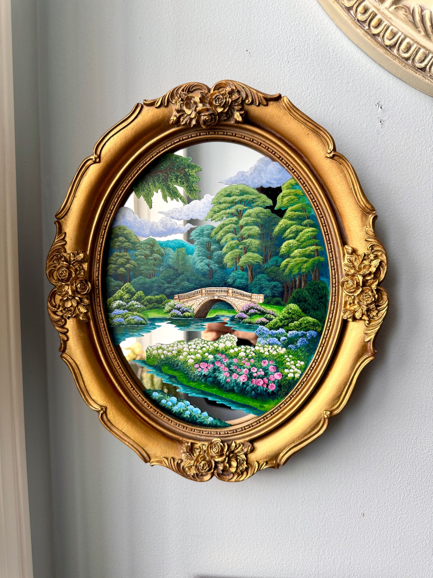 "Come Along for the Adventure" - Hand Painted Landscape Mirror Wall Art