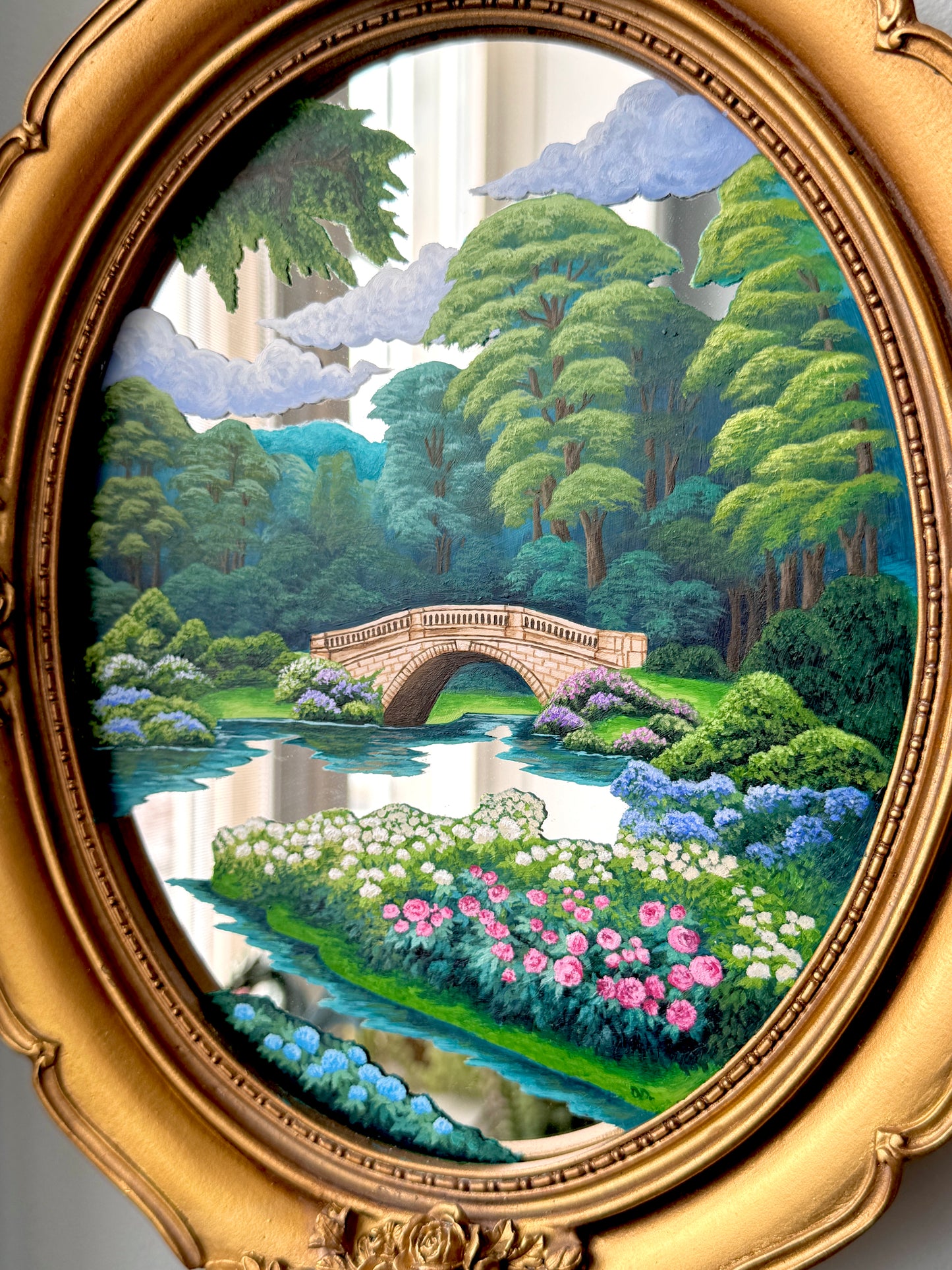 "Come Along for the Adventure" - Hand Painted Landscape Mirror Wall Art