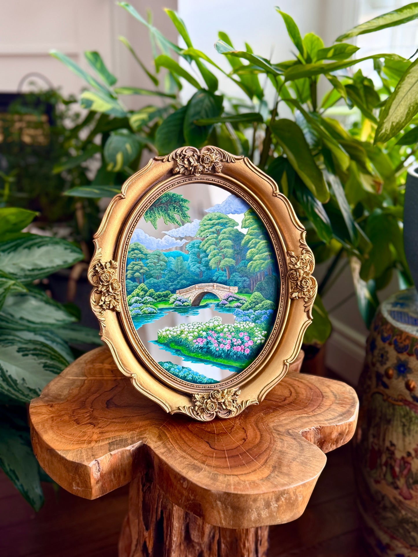 "Come Along for the Adventure" - Hand Painted Landscape Mirror Wall Art