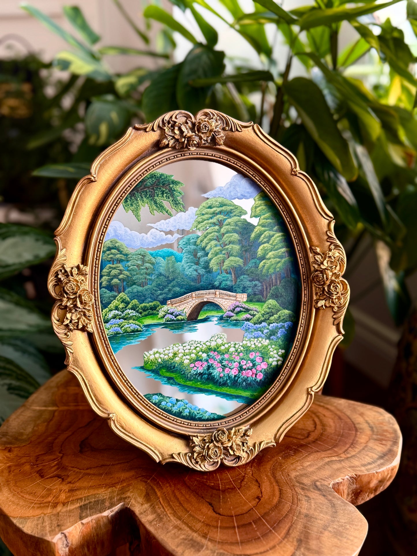 "Come Along for the Adventure" - Hand Painted Landscape Mirror Wall Art