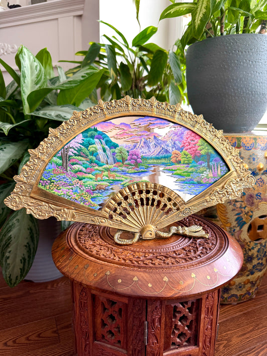 “Somewhere Beyond” - Hand Painted Landscape Mirror Wall Art