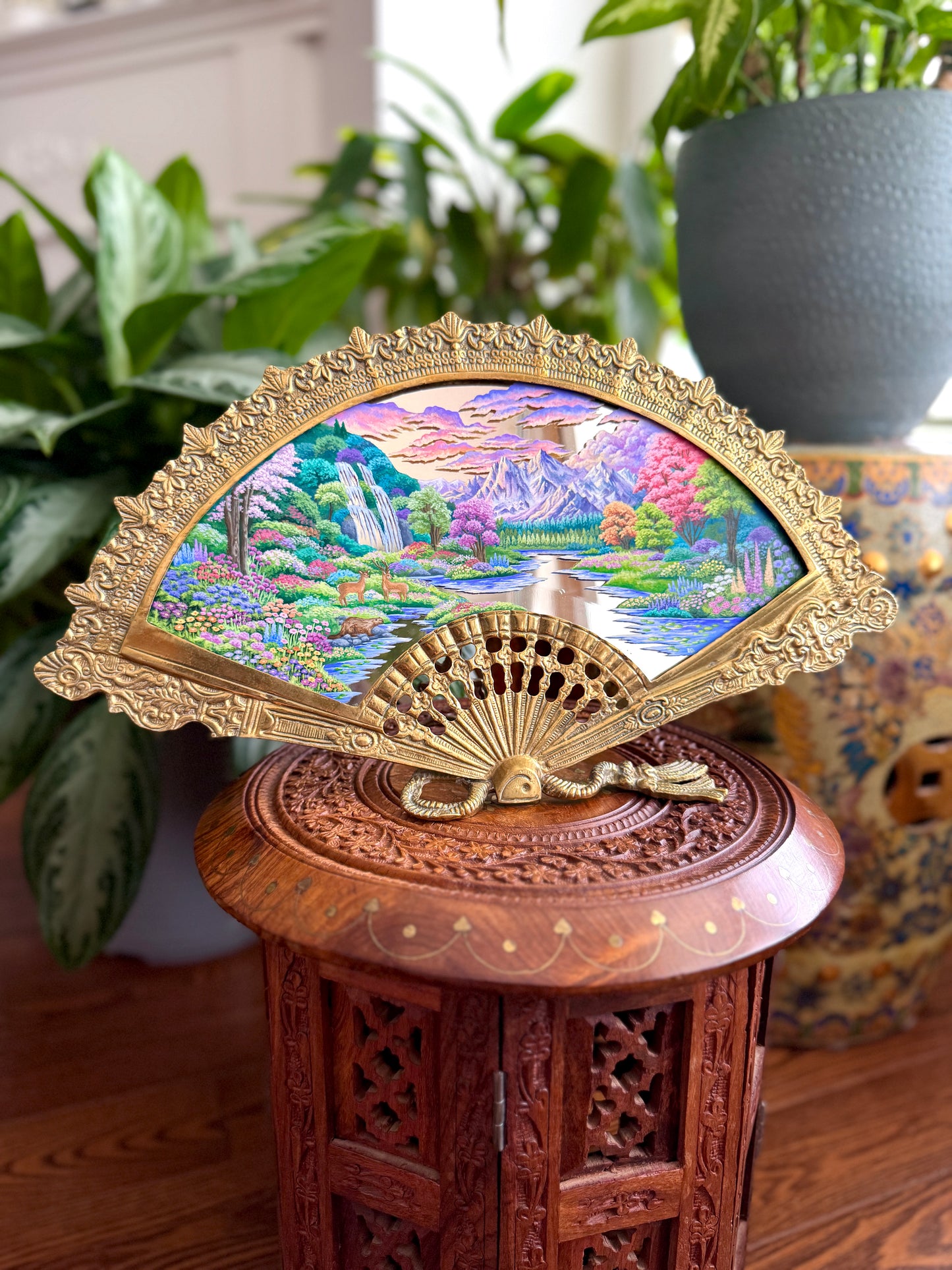 “Somewhere Beyond” - Hand Painted Landscape Mirror Wall Art