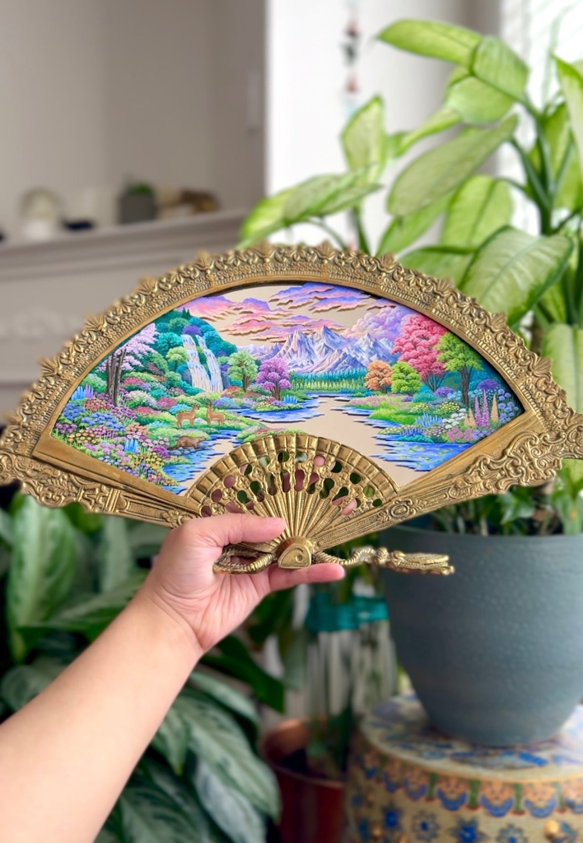 “Somewhere Beyond” - Hand Painted Landscape Mirror Wall Art