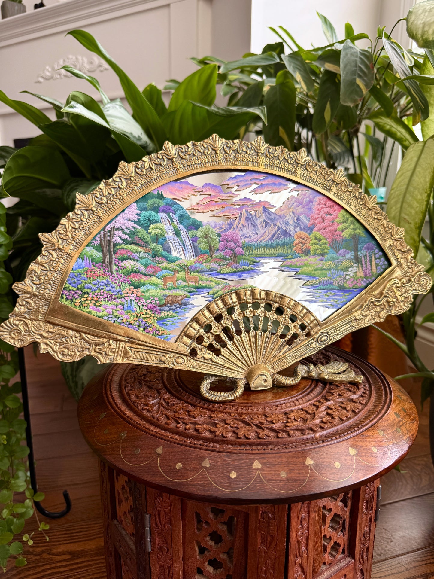 “Somewhere Beyond” - Hand Painted Landscape Mirror Wall Art