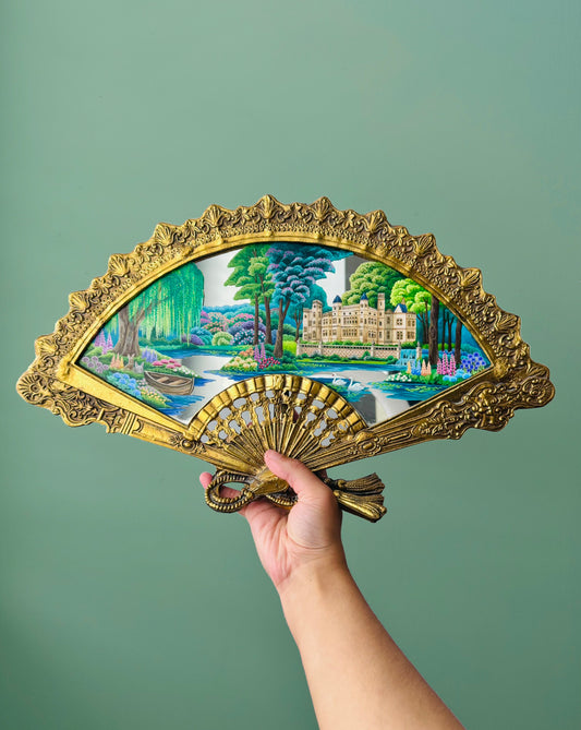 “I'll meet you at the Manor” - Hand Painted Landscape Mirror Art